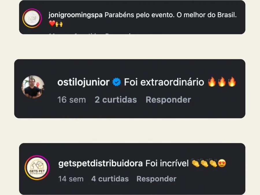 Depoimento da 1ª edição